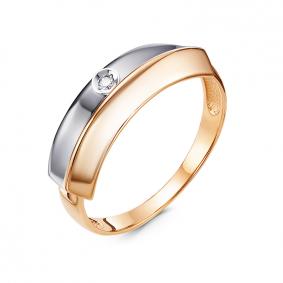 Золотое кольцо КЮЗ Del'ta DБР111946 с бриллиантом DБР111946 фото