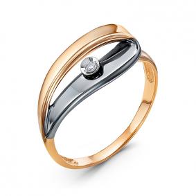 Золотое кольцо КЮЗ Del'ta DБР111949 с бриллиантом DБР111949 фото