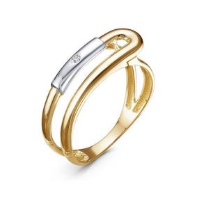 Кольцо из лимонного золота КЮЗ Del'ta DБР111963л с бриллиантом DБР111963л фото