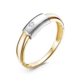 Кольцо из лимонного золота КЮЗ Del'ta DБР111966л с бриллиантом DБР111966л фото