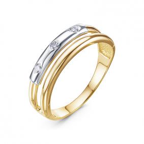 Кольцо из лимонного золота КЮЗ Del'ta DБР111970л с бриллиантом DБР111970л фото