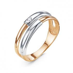 Золотое кольцо КЮЗ Del'ta DБР111974 с бриллиантом DБР111974 фото