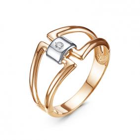 Золотое кольцо КЮЗ Del'ta DБР111975 с бриллиантом DБР111975 фото