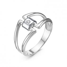 Кольцо из белого золота КЮЗ Del'ta DБР111975б с бриллиантом DБР111975б фото