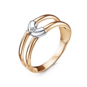 Золотое кольцо КЮЗ Del'ta DБР111977 с бриллиантом DБР111977 фото