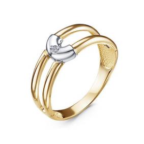 Кольцо из лимонного золота КЮЗ Del'ta DБР111977л с бриллиантом DБР111977л фото