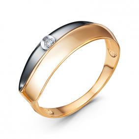 Золотое кольцо КЮЗ Del'ta DБР112001 с бриллиантом DБР112001 фото