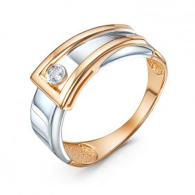 Золотое кольцо КЮЗ Del'ta DБР112043 с бриллиантом DБР112043 фото