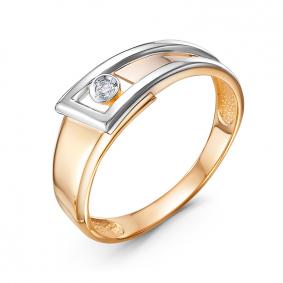 Золотое кольцо КЮЗ Del'ta DБР112044 с бриллиантом DБР112044 фото