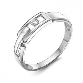 Кольцо из белого золота КЮЗ Del'ta DБР112045б с бриллиантом DБР112045б фото