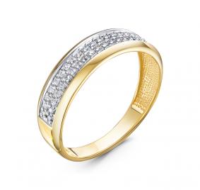 Кольцо из лимонного золота КЮЗ Del'ta DБР112051л с бриллиантом DБР112051л фото