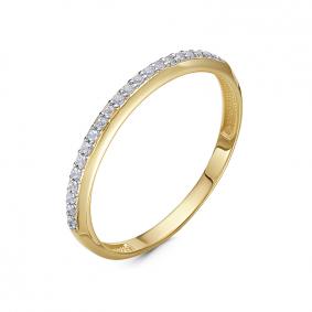 Кольцо из лимонного золота КЮЗ Del'ta DБР112052л с бриллиантом DБР112052л фото