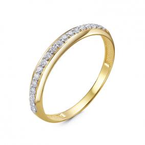 Кольцо из лимонного золота КЮЗ Del'ta DБР112055л с бриллиантом DБР112055л фото