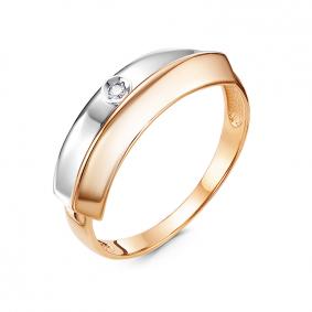 Золотое кольцо КЮЗ Del'ta DБР112070 с бриллиантом DБР112070 фото