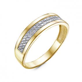 Кольцо из лимонного золота КЮЗ Del'ta DБР112081л с бриллиантом DБР112081л фото