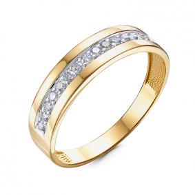 Кольцо из лимонного золота КЮЗ Del'ta DБР112088л с бриллиантом DБР112088л фото