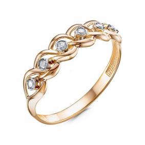 Золотое кольцо КЮЗ Del'ta DБР112091 с бриллиантом DБР112091 фото