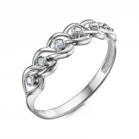 Кольцо из белого золота КЮЗ Del'ta DБР112091б с бриллиантом DБР112091б фото