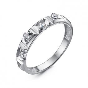 Кольцо из белого золота КЮЗ Del'ta DБР112093б с бриллиантом DБР112093б фото