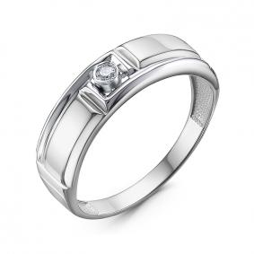 Кольцо из белого золота КЮЗ Del'ta DБР112097б с бриллиантом DБР112097б фото