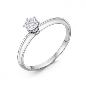 Кольцо из белого золота КЮЗ Del'ta DБР112101б с бриллиантом DБР112101б фото