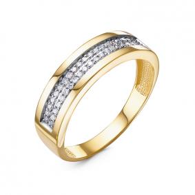 Кольцо из лимонного золота КЮЗ Del'ta DБР112146л с бриллиантом DБР112146л фото