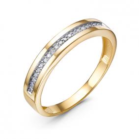 Кольцо из лимонного золота КЮЗ Del'ta DБР112150л с бриллиантом DБР112150л фото