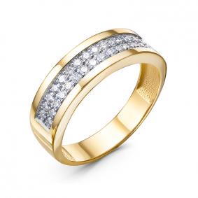 Кольцо из лимонного золота КЮЗ Del'ta DБР112152л с бриллиантом DБР112152л фото