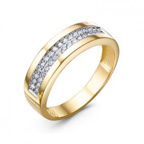 Кольцо из лимонного золота КЮЗ Del'ta DБР112159л с бриллиантом DБР112159л фото