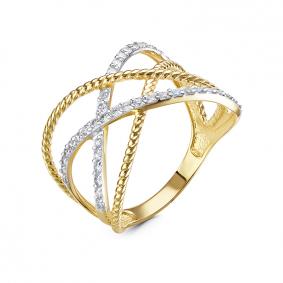 Кольцо из лимонного золота КЮЗ Del'ta DБР112248л с бриллиантом DБР112248л фото