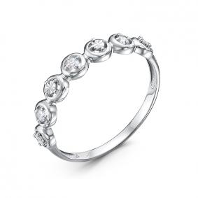 Кольцо из белого золота КЮЗ Del'ta DБР112332б с бриллиантом DБР112332б фото