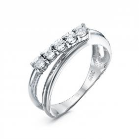 Кольцо из белого золота КЮЗ Del'ta DБР112465б с бриллиантом DБР112465б фото