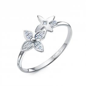 Кольцо из белого золота КЮЗ Del'ta DБР112488б с бриллиантом DБР112488б фото