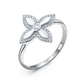 Кольцо из белого золота КЮЗ Del'ta DБР112501б с бриллиантом DБР112501б фото