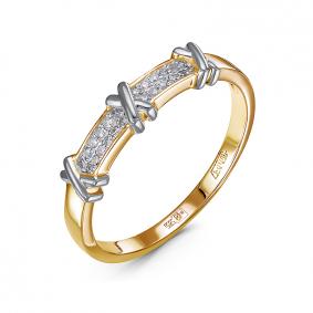 Кольцо из лимонного золота КЮЗ Del'ta DБР112508л с бриллиантом DБР112508л фото