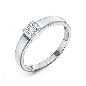 Кольцо из белого золота КЮЗ Del'ta DБР112573б с бриллиантом DБР112573б фото