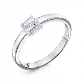 Кольцо из белого золота КЮЗ Del'ta DБР112574б с бриллиантом DБР112574б фото