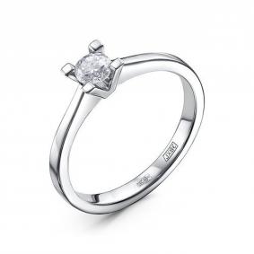 Кольцо из белого золота КЮЗ Del'ta DБР112762б с бриллиантом DБР112762б фото