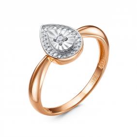 Золотое кольцо КЮЗ Del'ta DБР112895 с бриллиантом DБР112895 фото