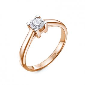 Золотое кольцо КЮЗ Del'ta DБР112909 с бриллиантом DБР112909 фото