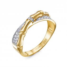 Кольцо из лимонного золота КЮЗ Del'ta DБР112922л с бриллиантом DБР112922л фото