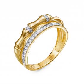 Кольцо из лимонного золота КЮЗ Del'ta DБР112934л с бриллиантом DБР112934л фото