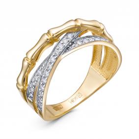 Кольцо из лимонного золота КЮЗ Del'ta DБР112937л с бриллиантом DБР112937л фото