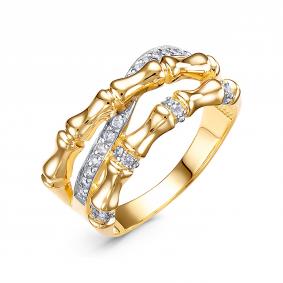 Кольцо из лимонного золота КЮЗ Del'ta DБР112946л с бриллиантом DБР112946л фото