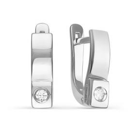 Серьги из белого золота КЮЗ Del'ta DБР120750 DБР120750 фото