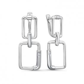 Серьги из белого золота КЮЗ Del'ta DБР121976б с бриллиантом DБР121976б фото