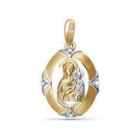 Золотая подвеска КЮЗ Del'ta DБР130012 с бриллиантом DБР130012 фото