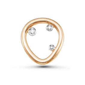 Золотая подвеска КЮЗ Del'ta DБР130047 с бриллиантом DБР130047 фото