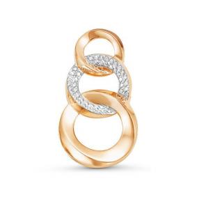 Золотая подвеска КЮЗ Del'ta DБР130055 с бриллиантом DБР130055 фото