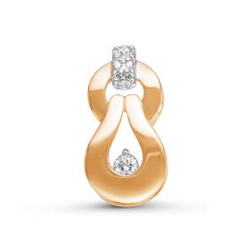 Золотая подвеска КЮЗ Del'ta DБР130064 с бриллиантом DБР130064 фото